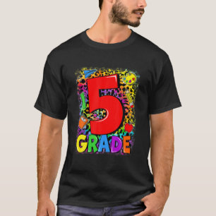 5Th Grade Hello Fifth Grade Team Leopard Back To S T-Shirt