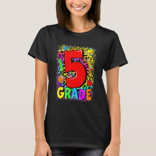 5th Grade Hello Fifth Grade team Leopard Back To S T-Shirt