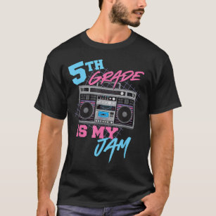 5th Grade Is My Jam Vintage 80s Boombox Teacher St T-Shirt