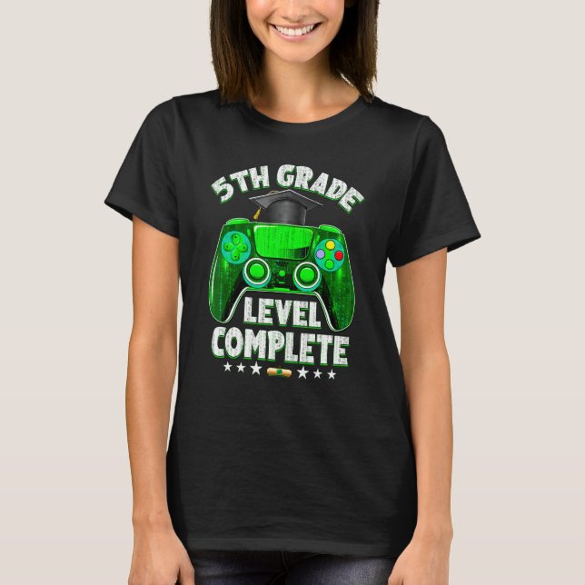 5th Grade Level Complete 5th Grader Graduation 202 T-Shirt (Front)