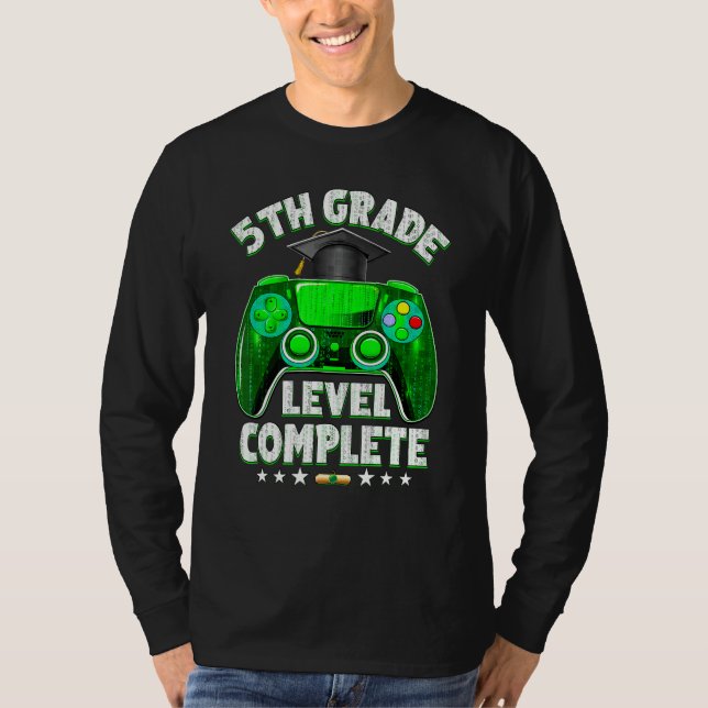 5th Grade Level Complete 5th Grader Graduation 202 T-Shirt (Front)