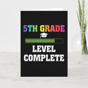 5th Grade Level Complete Back School Video Gamer Card