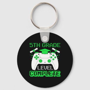 5th Grade Level Complete Gamer 5th Grade Graduatio Keychain