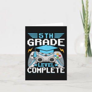 5th Grade Level Complete Gamer Cl Of 2024 Graduati Card
