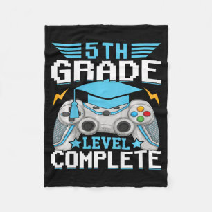 5th Grade Level Complete Gamer Cl Of 2024 Graduati Fleece Blanket