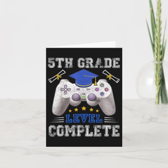 5th Grade Level Complete Gamer Cl Of 2025 Graduati Card (Front)