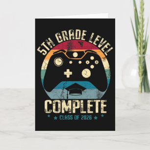5th Grade Level Complete Gamer Cl Of 2026 Graduati Card