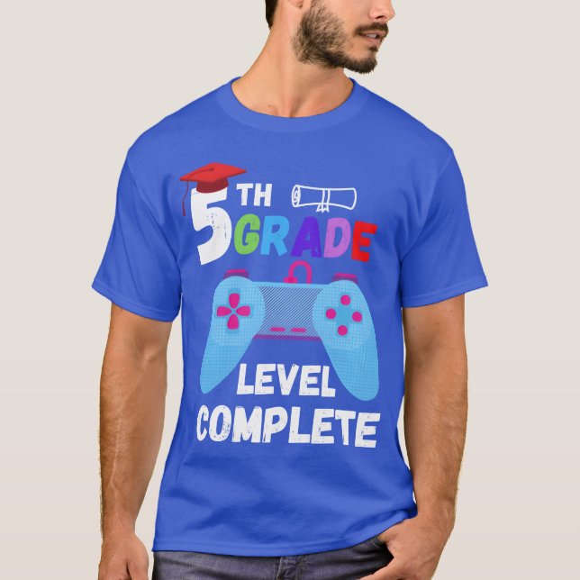 5th Grade Level Complete Gaming girl T-Shirt (Front)