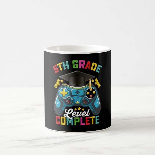 5th Grade Level Complete Graduation Gaming Gamer Coffee Mug (Center)