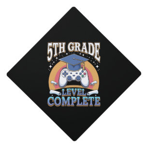 5th Grade Level Complete Graduation Gaming Gamer Graduation Cap Topper