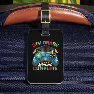 5th Grade Level Complete Graduation Gaming Gamer Luggage Tag