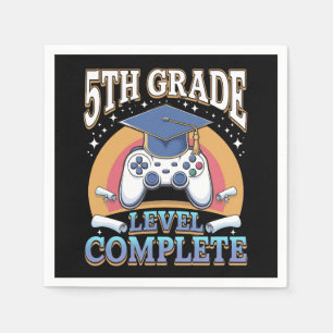 5th Grade Level Complete Graduation Gaming Gamer Napkin