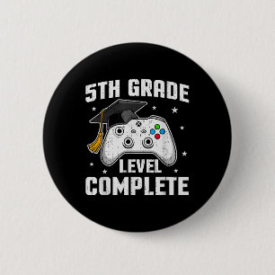 5th Grade Level Complete Video Game Fifth Grade Gr 2 Inch Round Button