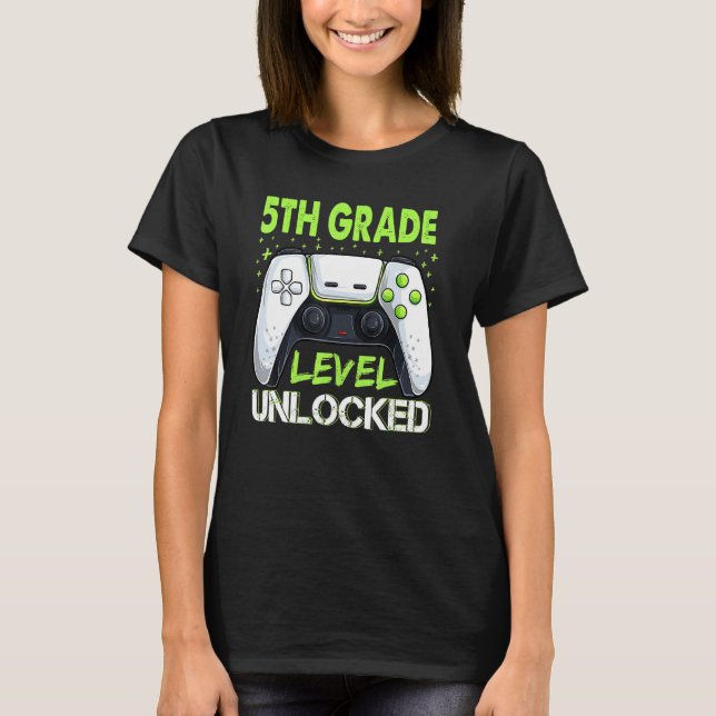 5th Grade Level Unlocked Apparel Back To School Ga T-Shirt (Front)