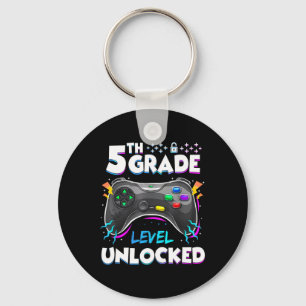 5th Grade Level Unlocked Back To School First Day Keychain