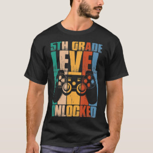 5th Grade Level Unlocked Back To School Game Contr T-Shirt