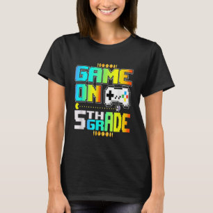 5th Grade Level Unlocked Back To School Game Contr T-Shirt