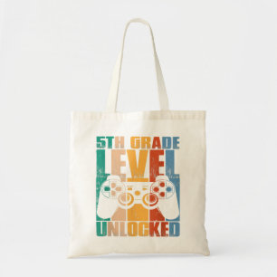 5th Grade Level Unlocked Back To School Game Contr Tote Bag