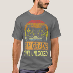 5th Grade Level Unlocked First Day of School Video T-Shirt