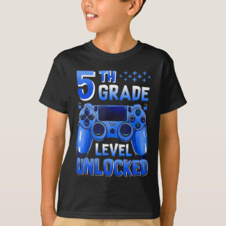 5th Grade Level Unlocked Gaming Gamer Boys Ck To S T-Shirt