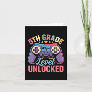 5th Grade Level Unlocked Shirt – Gamer Back To Sch Card