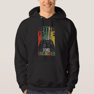 5th Grade Level Unlocked Video Game Back to School Hoodie