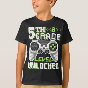 5th Grade Level Unlocked Video Game Back To School T-Shirt
