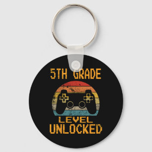 5th Grade Level Unlocked Video Gamer Back To Schoo Keychain