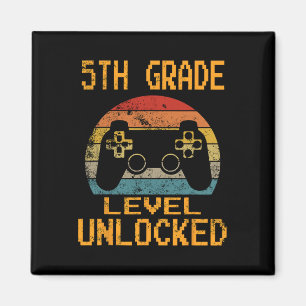5th Grade Level Unlocked Video Gamer Back To Schoo Magnet