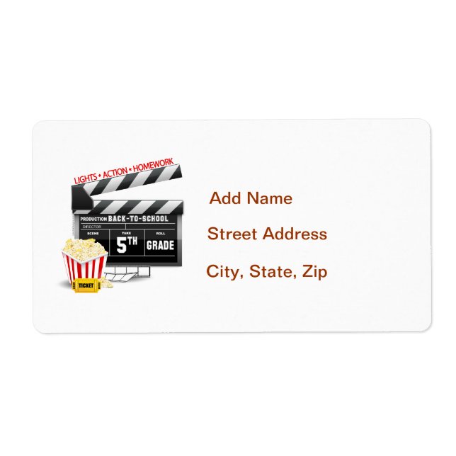 5th Grade Movie Clapboard (Front)