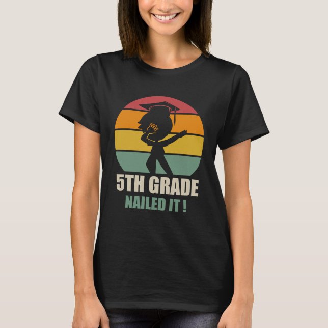 5Th Grade Nailed It  Graduation Dab 2021 T-Shirt (Front)