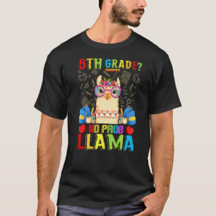 5th Grade No Prob Llama Back To School First Day T-Shirt