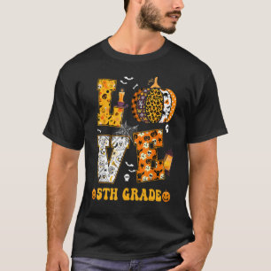 5th Grade Pumpkin Teacher Student Love Halloween C T-Shirt