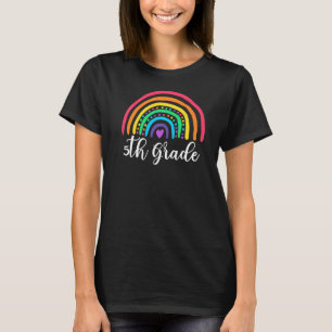 5th Grade Rainbow Girls Boys Teacher Team Fifth Gr T-Shirt