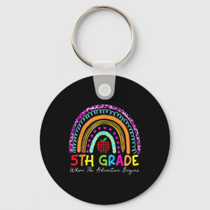 5th Grade Rainbow Teacher Team Second Grade Squad Keychain