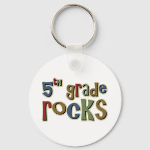 5th Grade Rocks Fifth Keychain