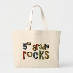 5th Grade Rocks Fifth Large Tote Bag