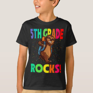 5th Grade Rocks Sloth Back To School T-Shirt
