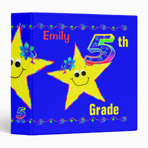 5th Grade School Binders Stars