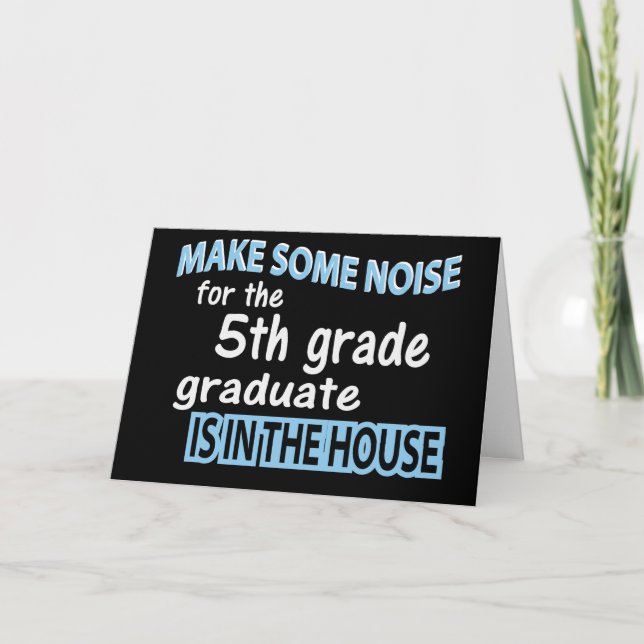 5th Grade School Graduate Congratulations Card (Front)