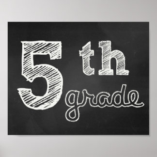 5th Grade Sign - Chalkboard