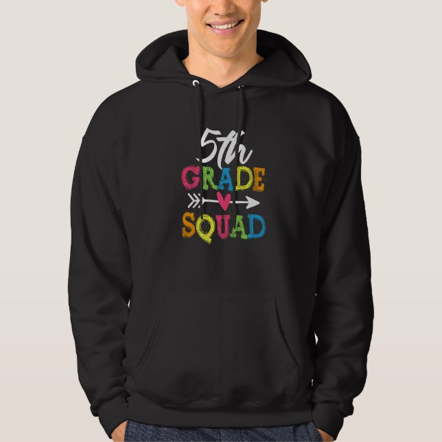 5th Grade Squad Back To School Fifth Grade Teacher Hoodie (Front)