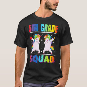 5th Grade Squad Dabbing Unicorn Back To School Bac T-Shirt