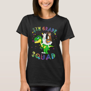 5th Grade Squad Llama Sloth Rex Back to School T-Shirt