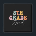 5th Grade Squad Retro Groovy Women Happy First Day Magnet<br><div class="desc">5th Grade Squad Retro Groovy Women Happy First Day Of School</div>