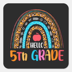5th Grade Square Sticker