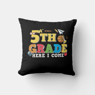 5th Grade Teacher 5th Grade Here I Come Throw Pillow