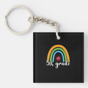 5th Grade Teacher 5th Grade Rainbow Star Keychain