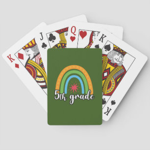 5th Grade Teacher 5th Grade Rainbow Star Playing Cards