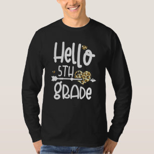 5th Grade Teacher Back To School Leopard For Men W T-Shirt